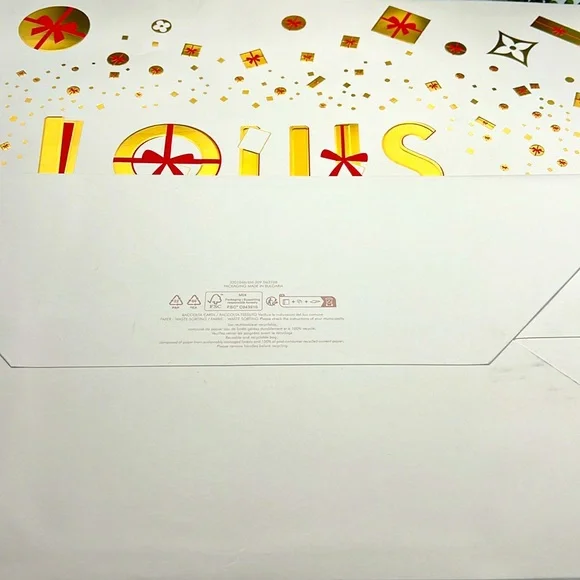 LV LOUIS VUITTON LARGE CHRISTMAS PAPER BAG - Picture 4 of 5